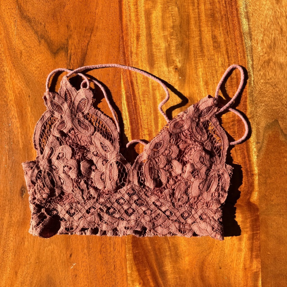 Free People Women's Rust Lace Bralette/Crop top Size S